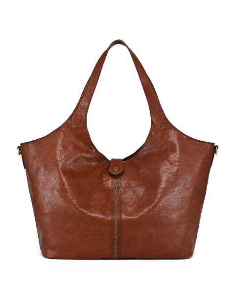 Marigold Genuine Leather Spacious Refined Carryall Tote