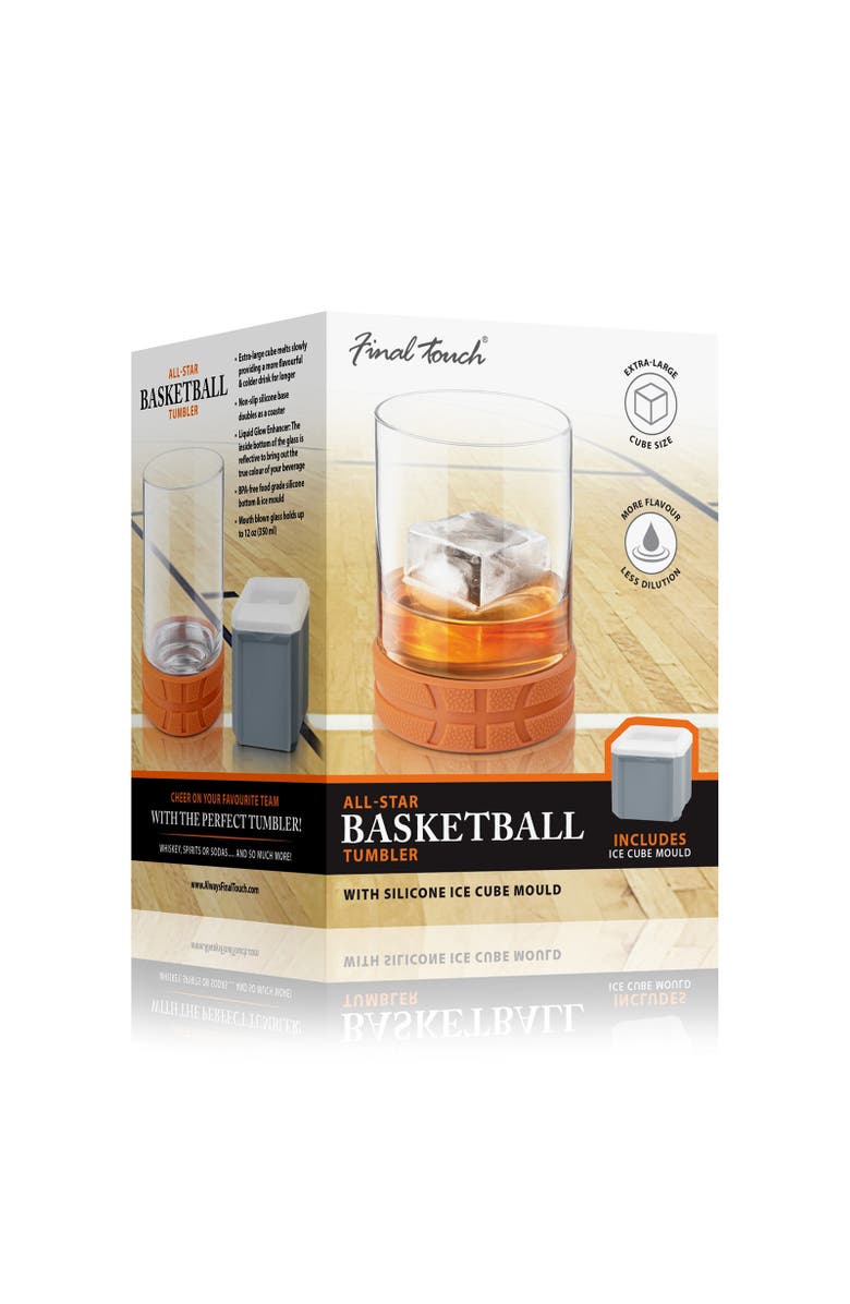 FINAL TOUCH All-Star Basketball Tumbler with Ice Mould, Alternate, color, Clear