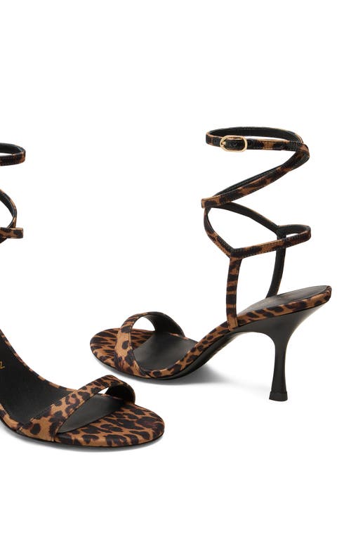 Stuart Weitzman Nudist Wrap 85 Sandal In Animal Print