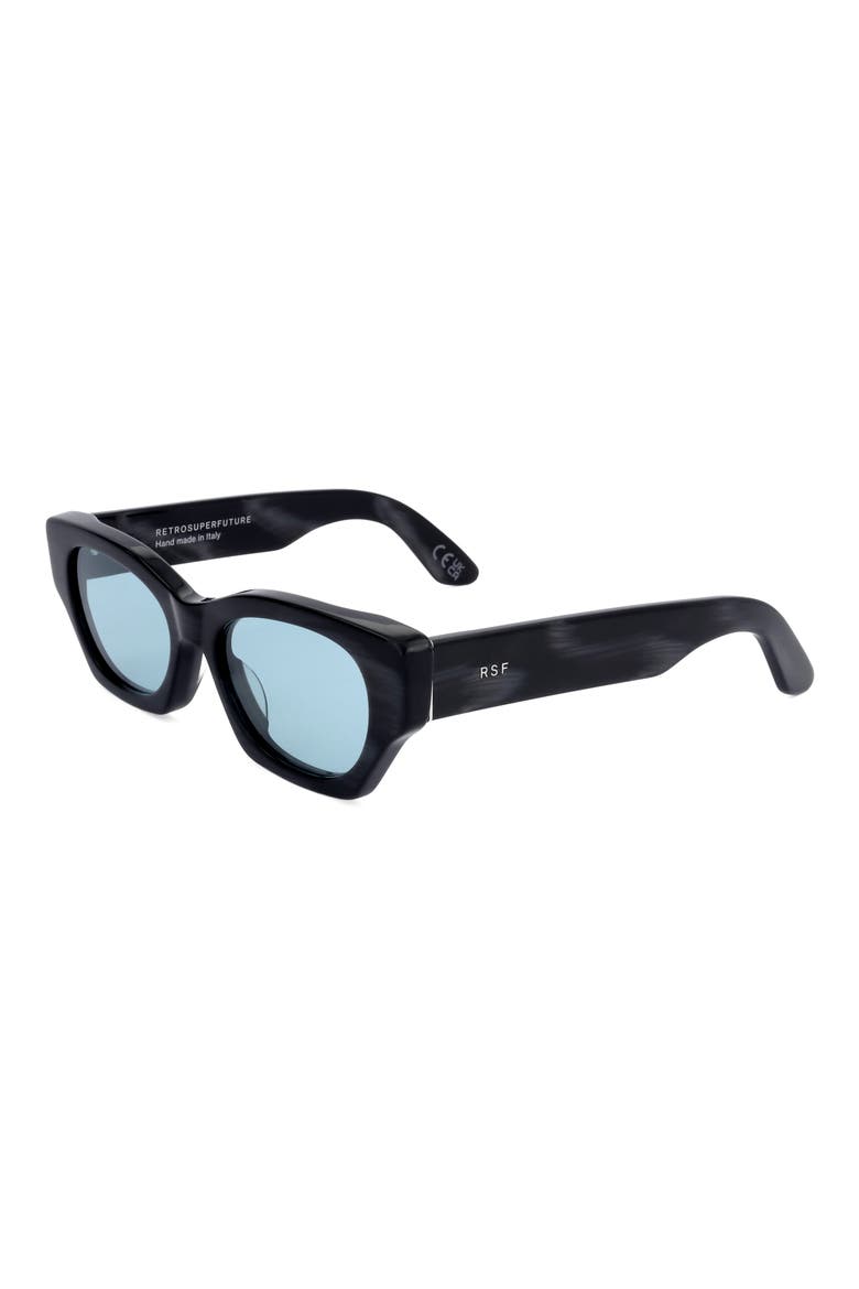 52mm Square Sunglasses, Main, color, BLACK/ ORANGE