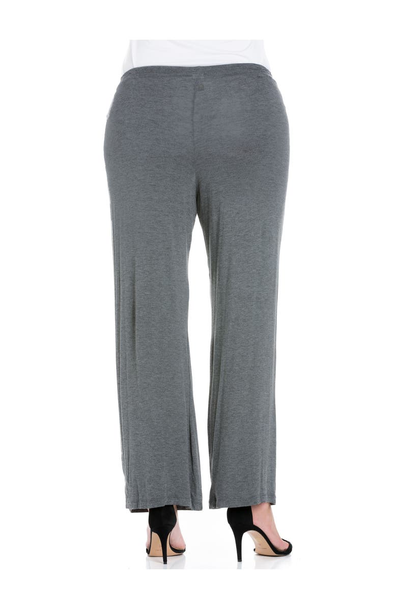 24seven Comfort Apparel Comfortable Stretch Draw String Pants, Alternate, color, Smoke