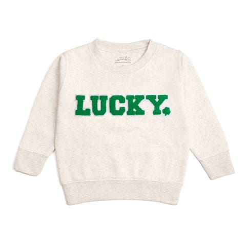 Lucky Varsity Patch St. Patrick's Day Sweatshirt (Baby, Toddler, Little Kid & Big Kid)
