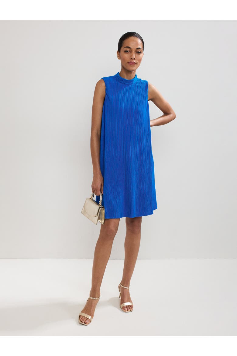 Betsie Plisse Swing Shift Dress, Main, color, Blue