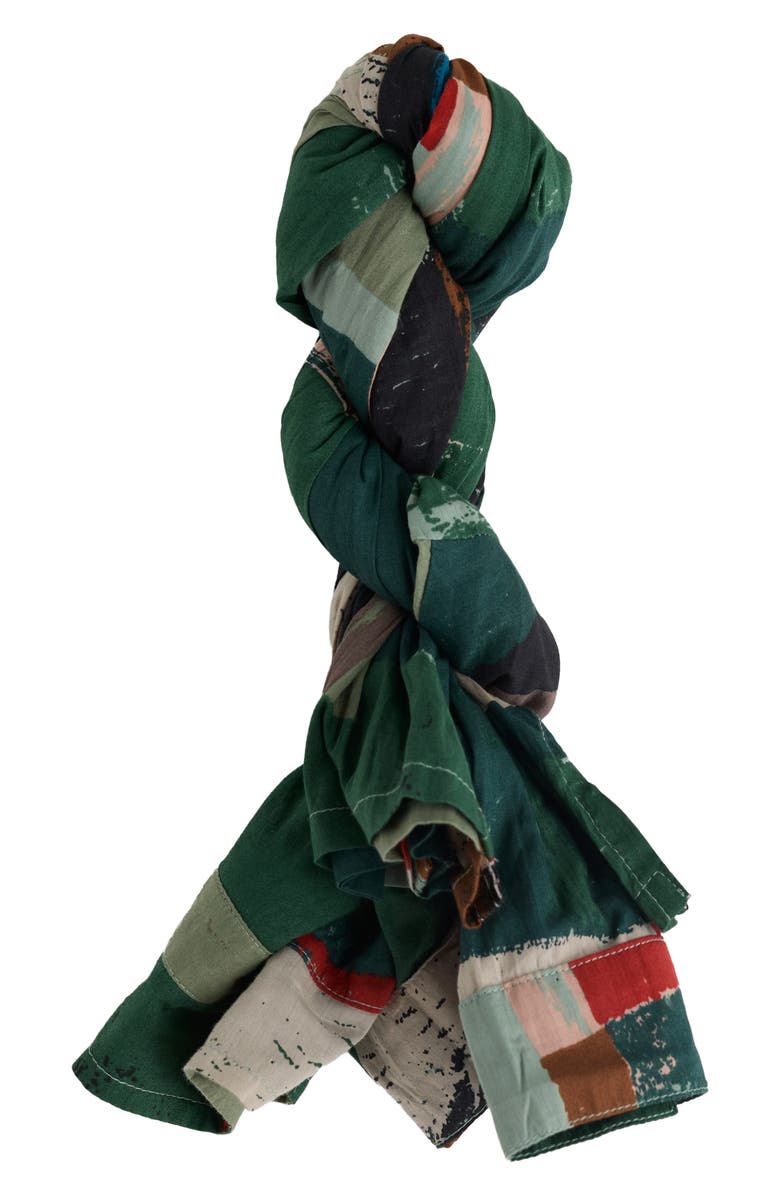 Seasalt Cornwall Larissa Printed Organic Cotton Button-Up Shirt, Alternate, color, Aerial Field Coppice