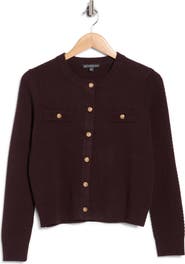Adrianna Papell Textured Crop Cardigan