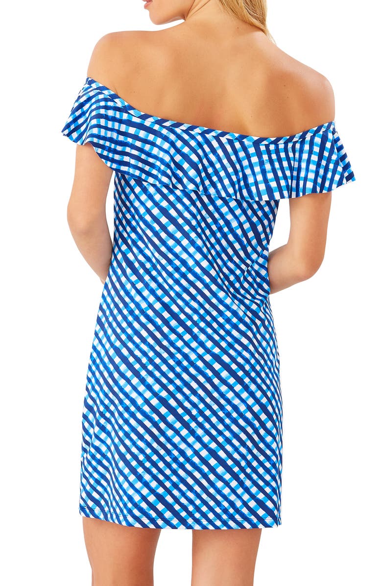 Tommy Bahama Harbour Island Off the Shoulder Ruffle Spa Dress, Alternate, color, 