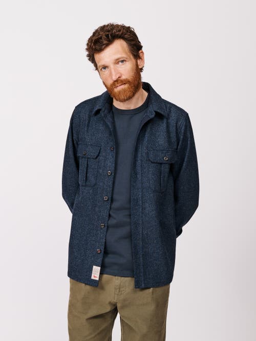 Aubin Ravendale Wool Shirt In Blue