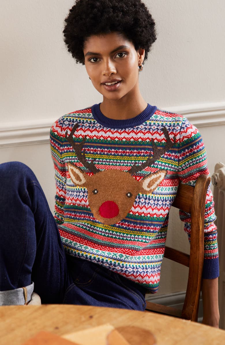 Boden Christmas Sweater, Alternate, color, 