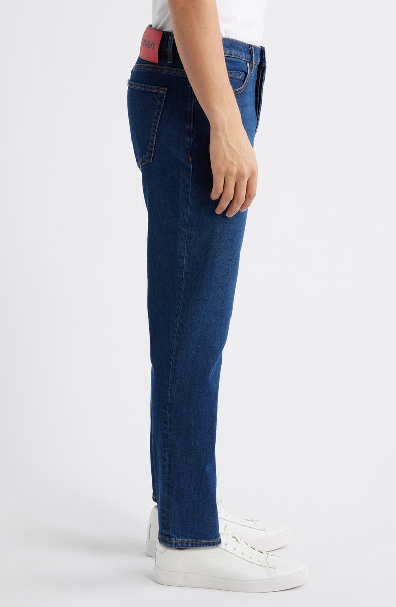 HUGO Slim Straight Leg Jeans, Alternate, color, Dark Blue