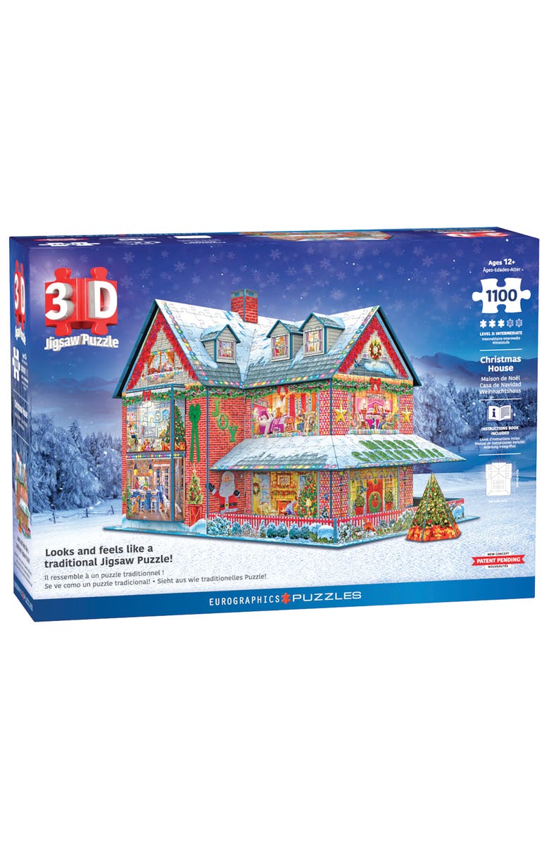 Eurographics 3D Puzzle Christmas House 1100 Pieces, Main, color, Multicolored