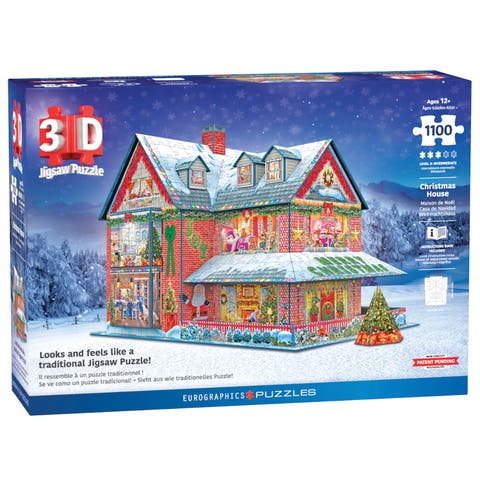 3D Puzzle Christmas House 1100 Pieces