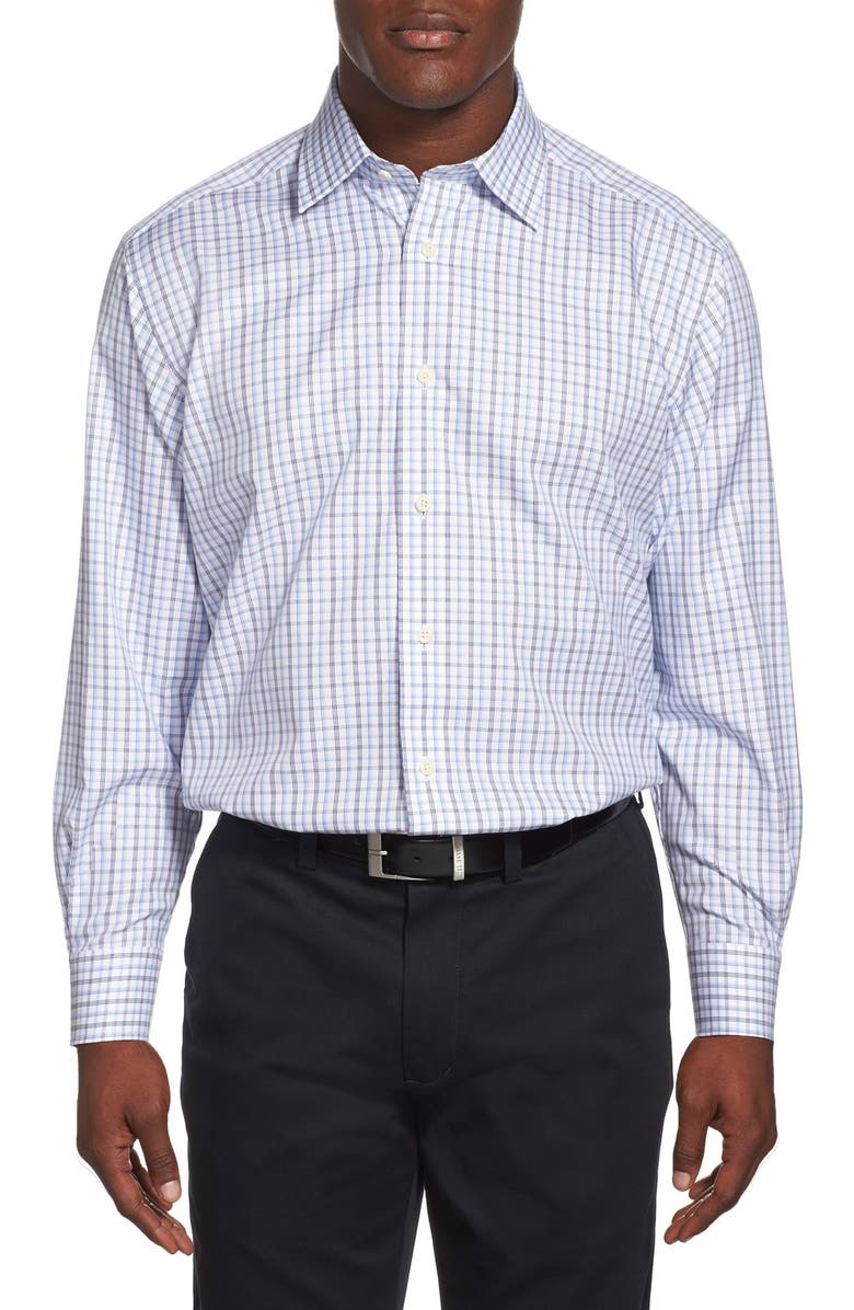 David Donahue Regular Fit Check Dress Shirt, Alternate, color,