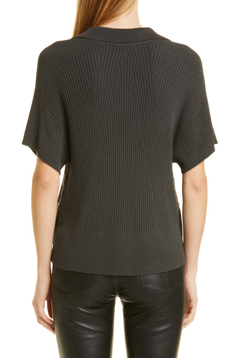 Rib Polo, Alternate, color, DARK GREY
