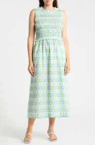 JMCLAUGHLIN Ciri Smocked Sleeveless Dress