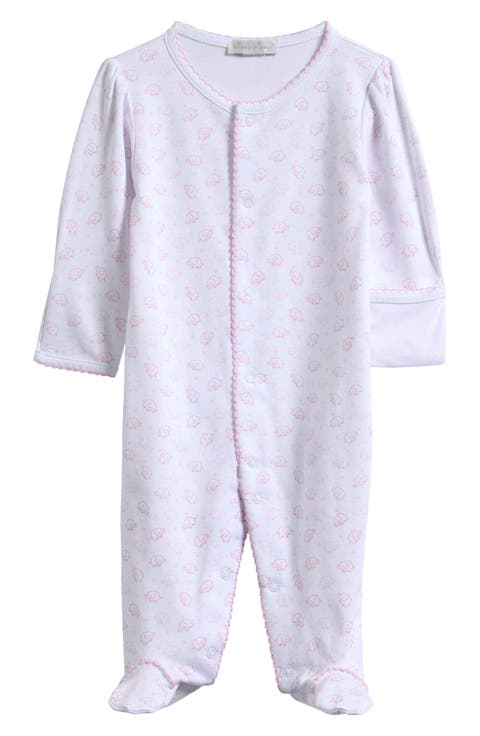 Ele-Fun Print Pima Cotton Footie (Baby)
