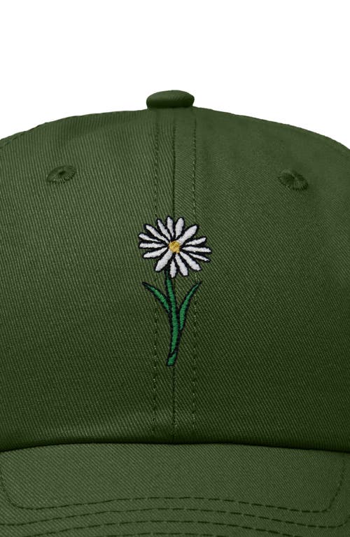 Dalix Daisy Embroidered Everyday Hat In Olive