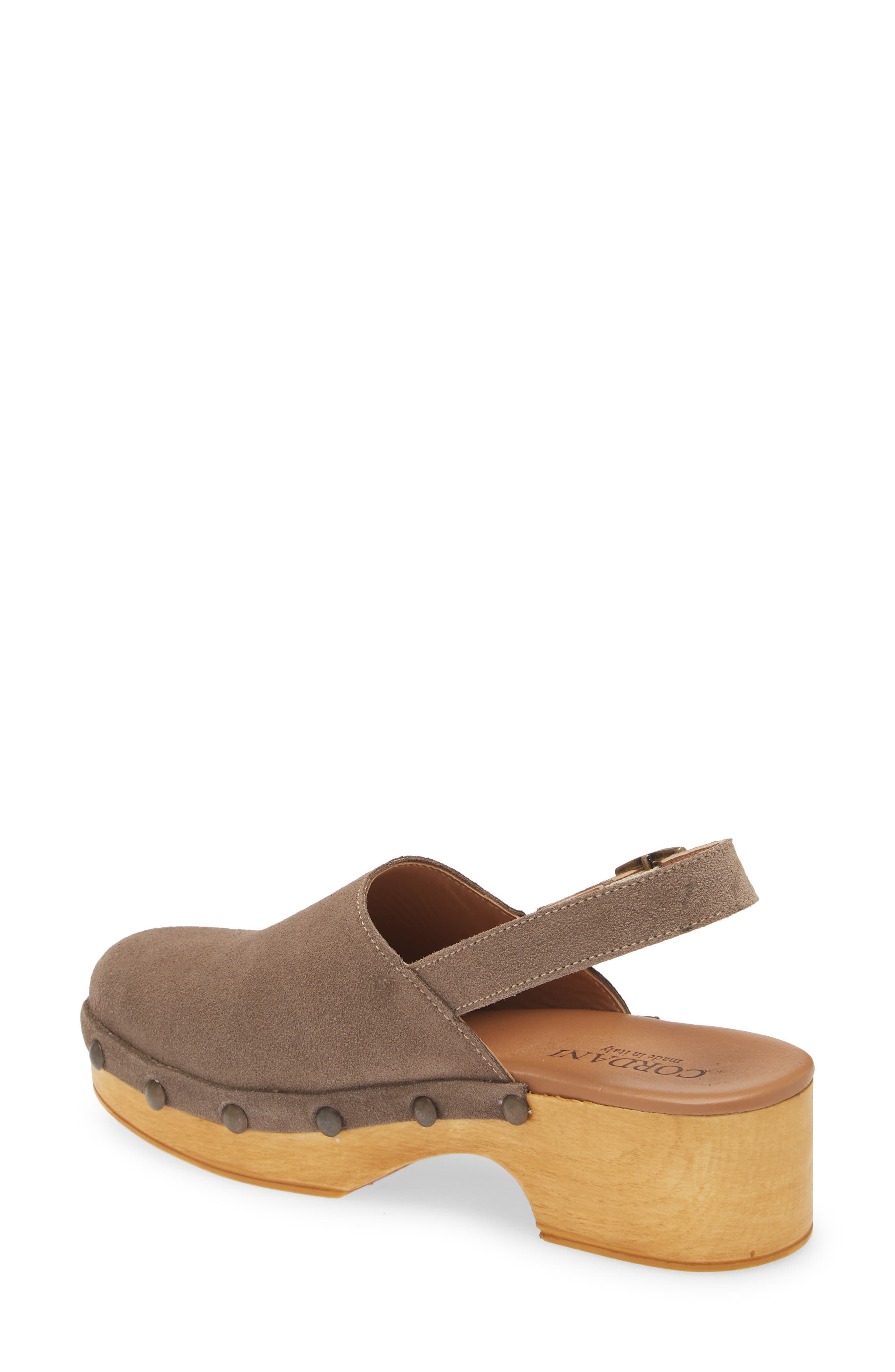 Cordani Wilkes Platform Clog, Alternate, color, Fango Suede
