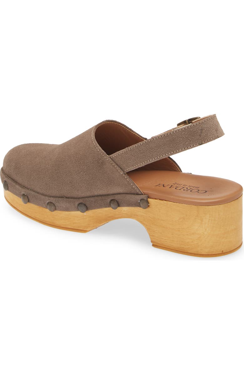 Cordani Wilkes Platform Clog, Alternate, color, Fango Suede