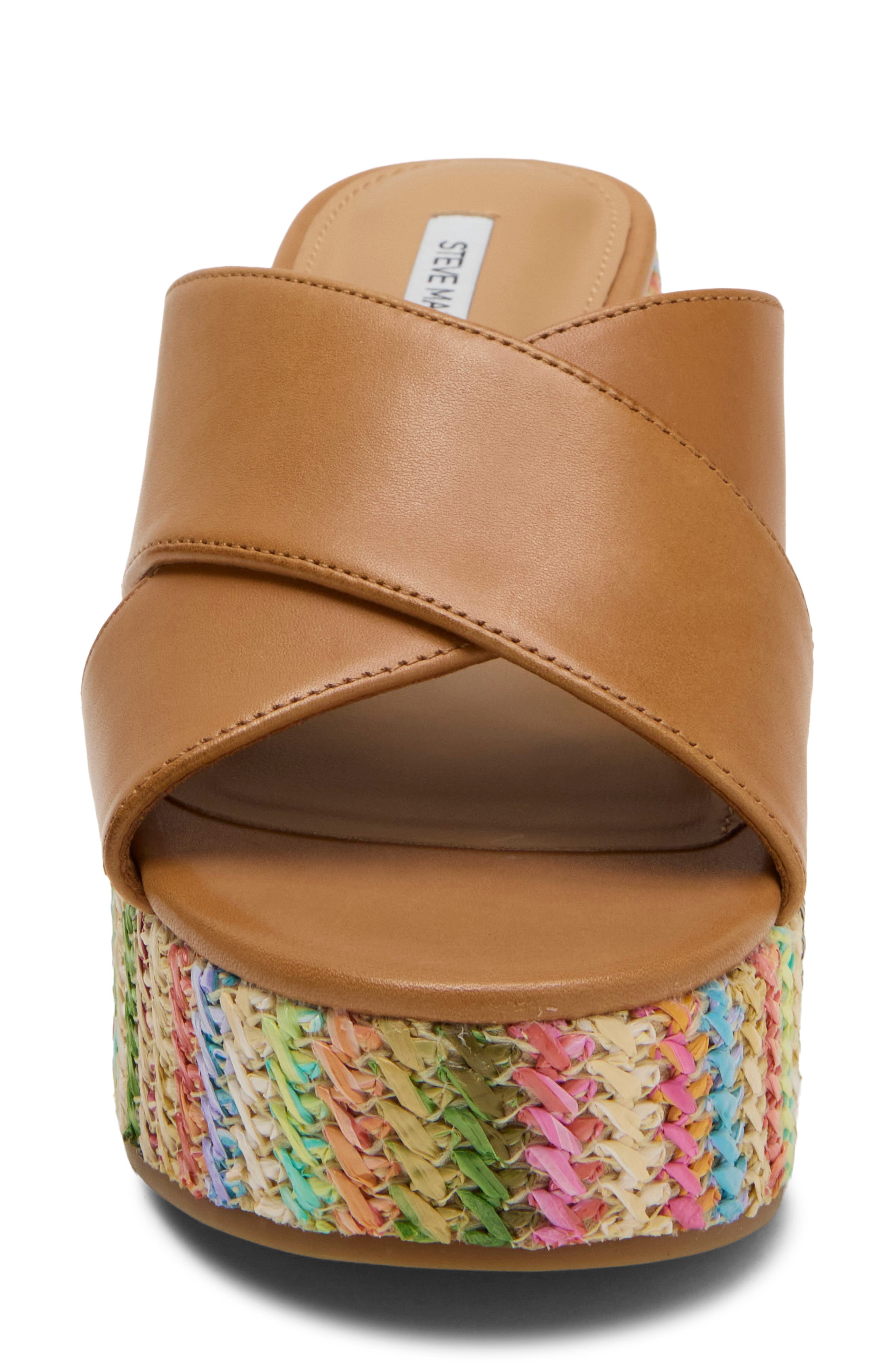 Truthful Raffia Platform Sandal, Alternate, color, BRIGHT MULTI