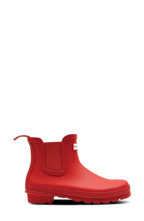 Hunter Original Waterproof Chelsea Rain Boot In Red