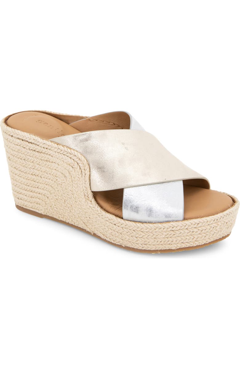 Gentle Souls Porto Espadrille Platform Wedge Slide Sandal, Main, color,