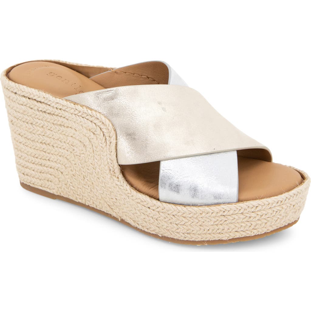 Gentle Souls Porto Espadrille Platform Wedge Slide Sandal