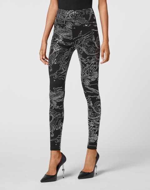 Jogging Leggings Stones Skeleton Tattoo Women