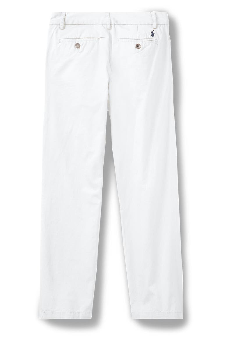 Kids' Straight Fit Flex Abrasion Twill Chinos, Alternate, color, WHITE