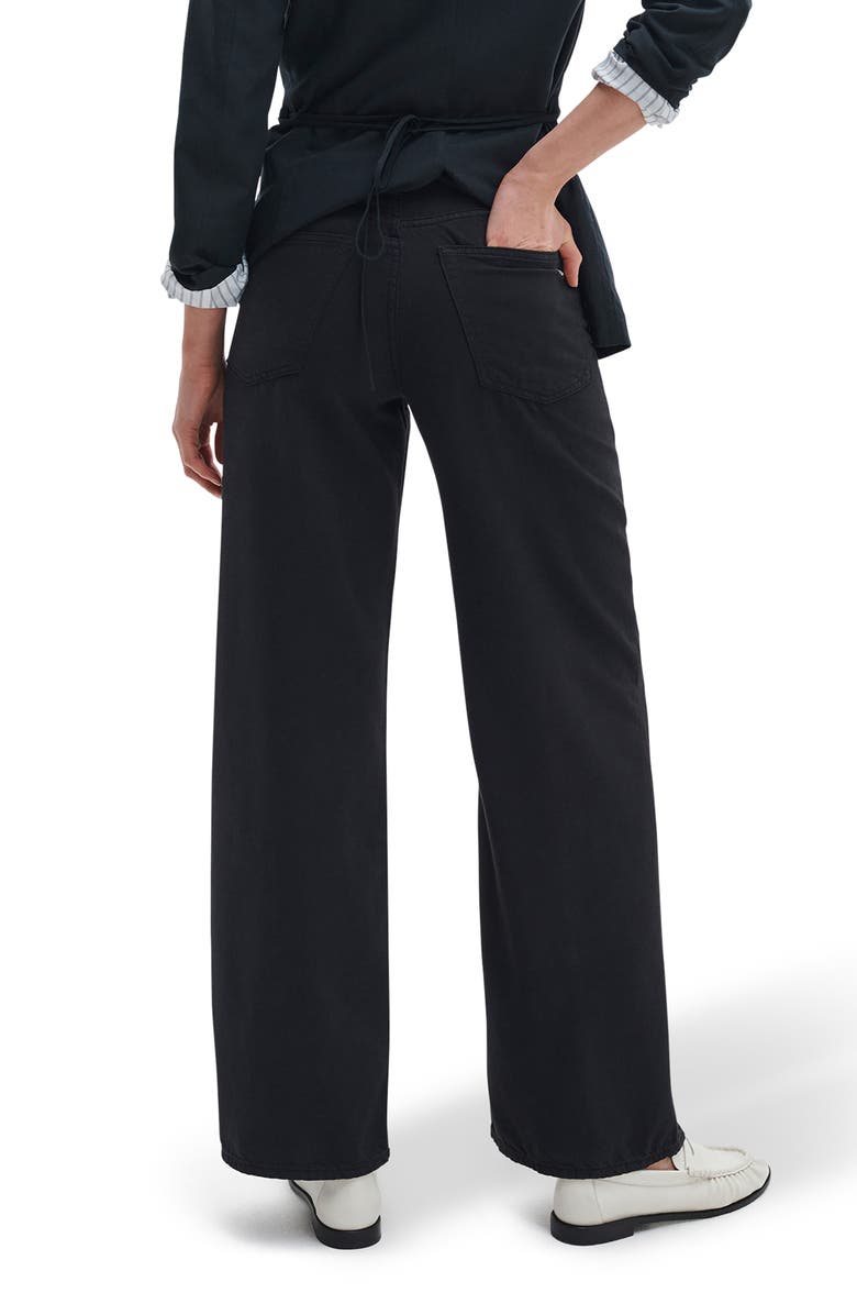 rag & bone Featherweight Andi High Waist Wide Leg Jeans, Alternate, color, Black