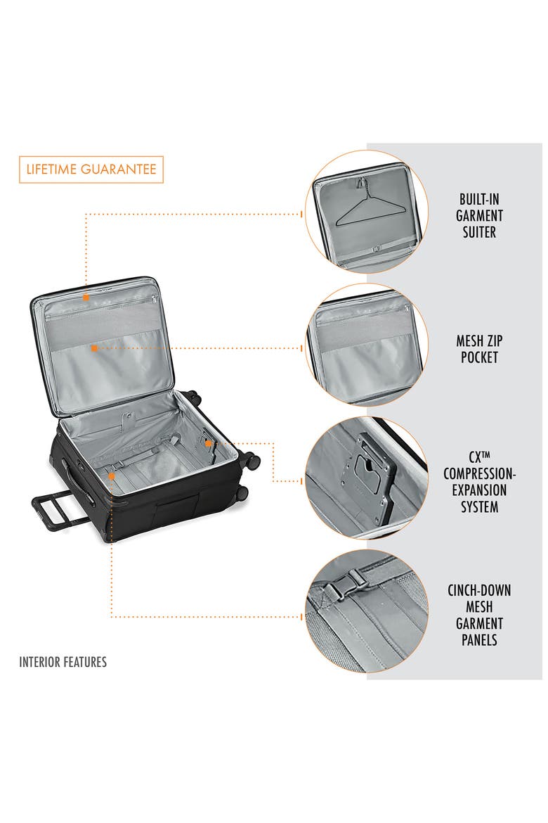 Baseline 25-Inch Expandable Spinner Packing Case, Alternate, color, BLACK