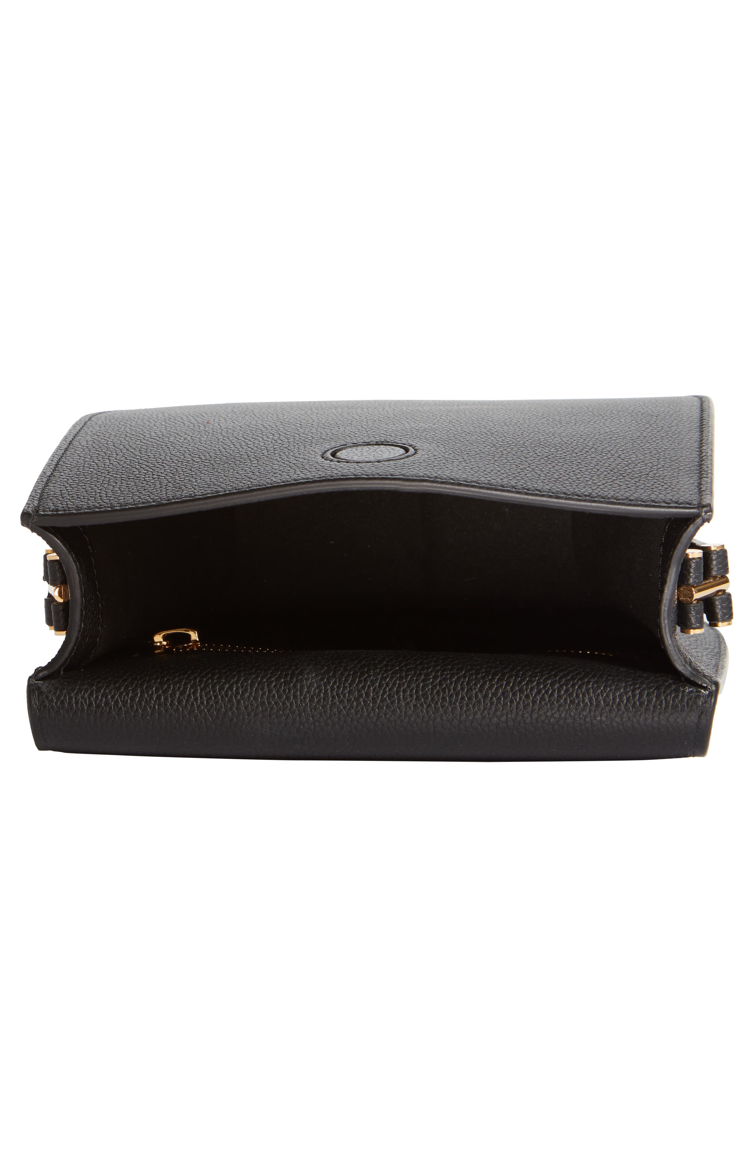 TOM FORD Mini Tara Grained Leather Crossbody Bag, Alternate, color, 1N001 Black