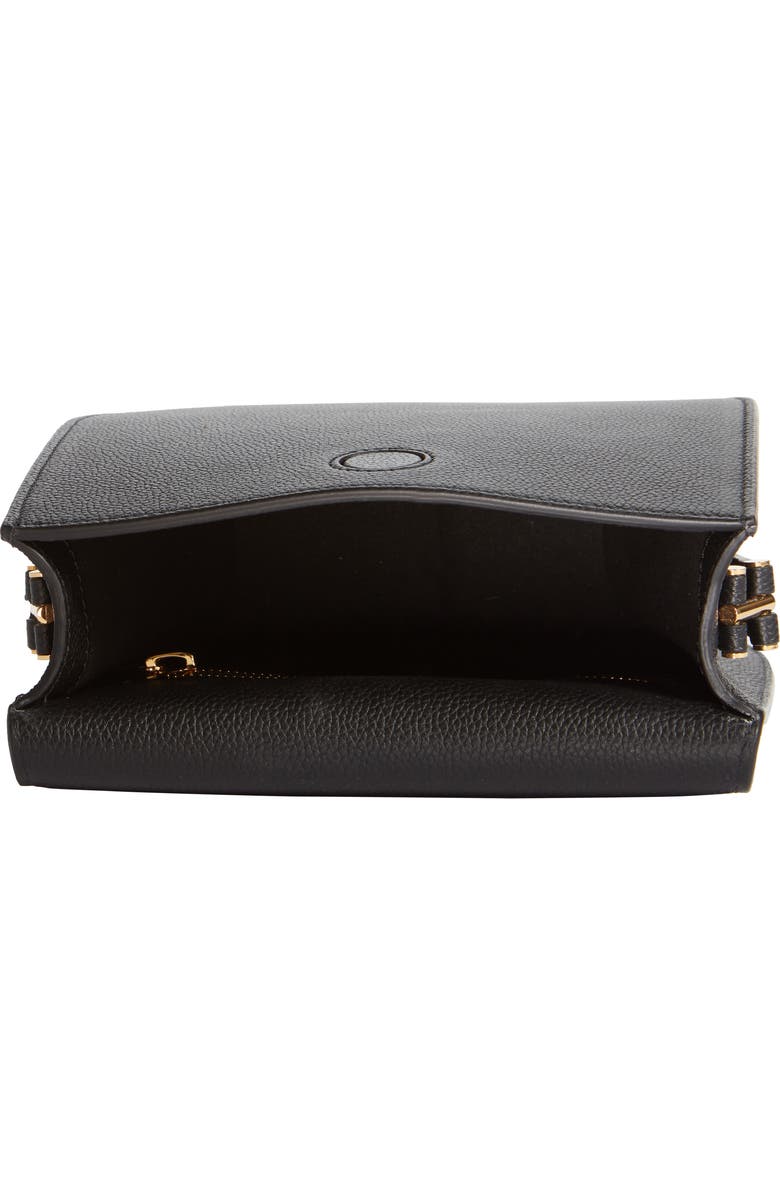 TOM FORD Mini Tara Grained Leather Crossbody Bag, Alternate, color, 1N001 Black