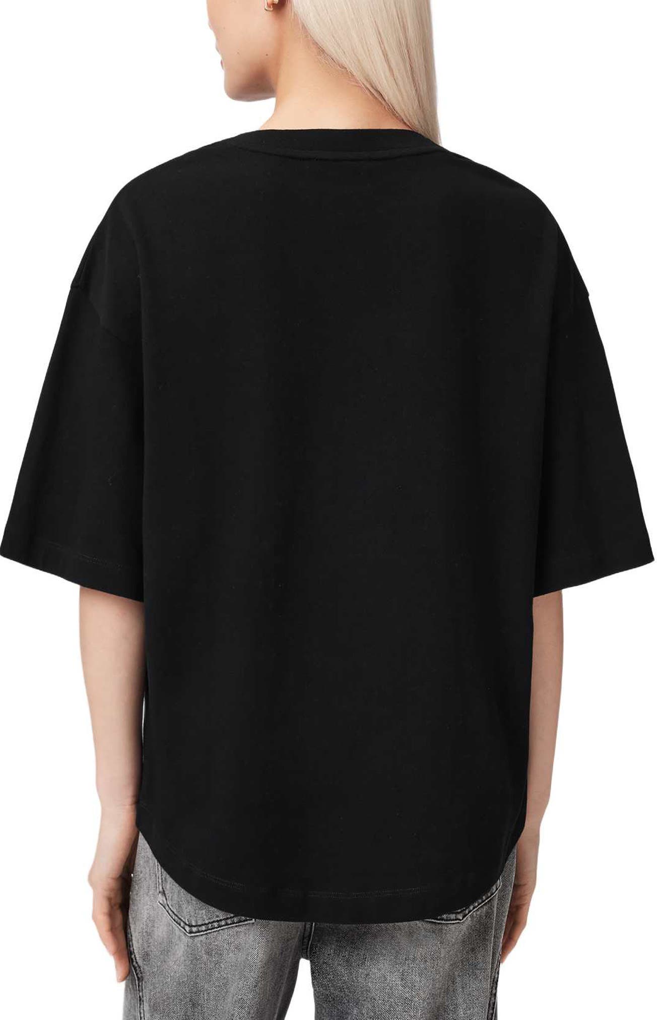 Icon Amelie Oversize Rhinestone Cotton T-Shirt - image 2