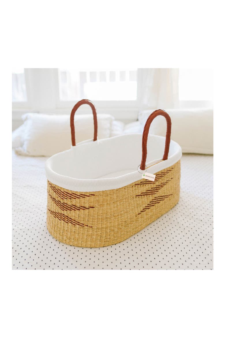 Shea Nap & Pack Basket Bassinet Set, Alternate, color, NATURAL & PUCE