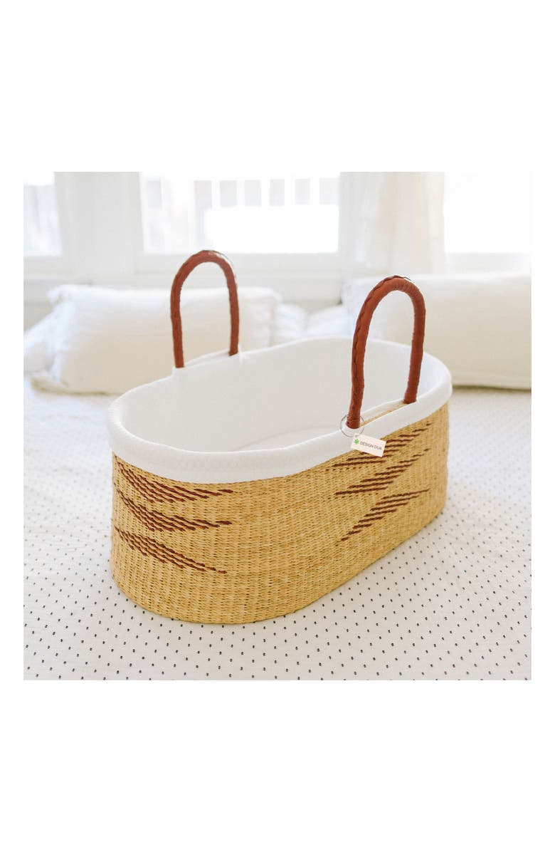 Design Dua Shea Nap & Pack Basket Bassinet Set, Alternate, color, Natural & Puce