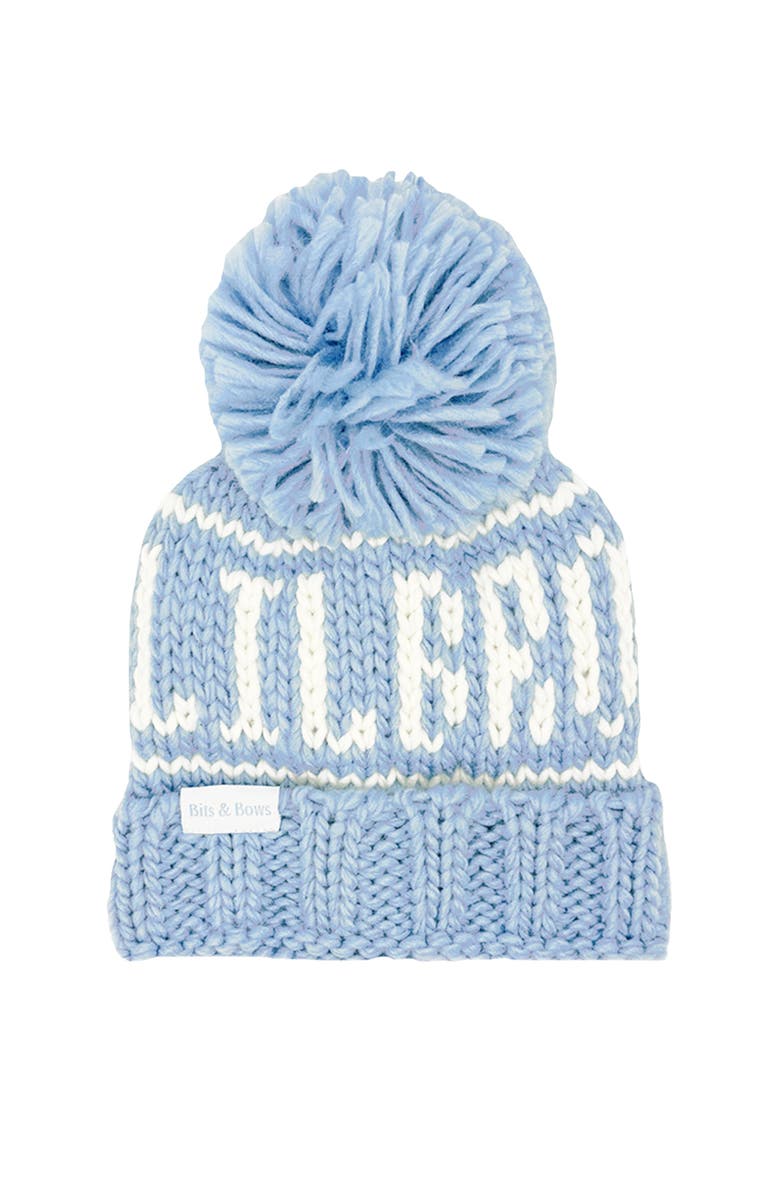 Bits & Bows Lil Bro Knit Hat/Mittens Bundle, Alternate, color, Blue