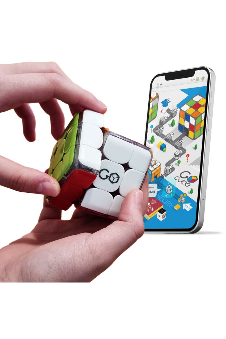 GoCube Edge Electronic Magnetic Speed Cube Brain Teaser, Alternate, color, Multicolored