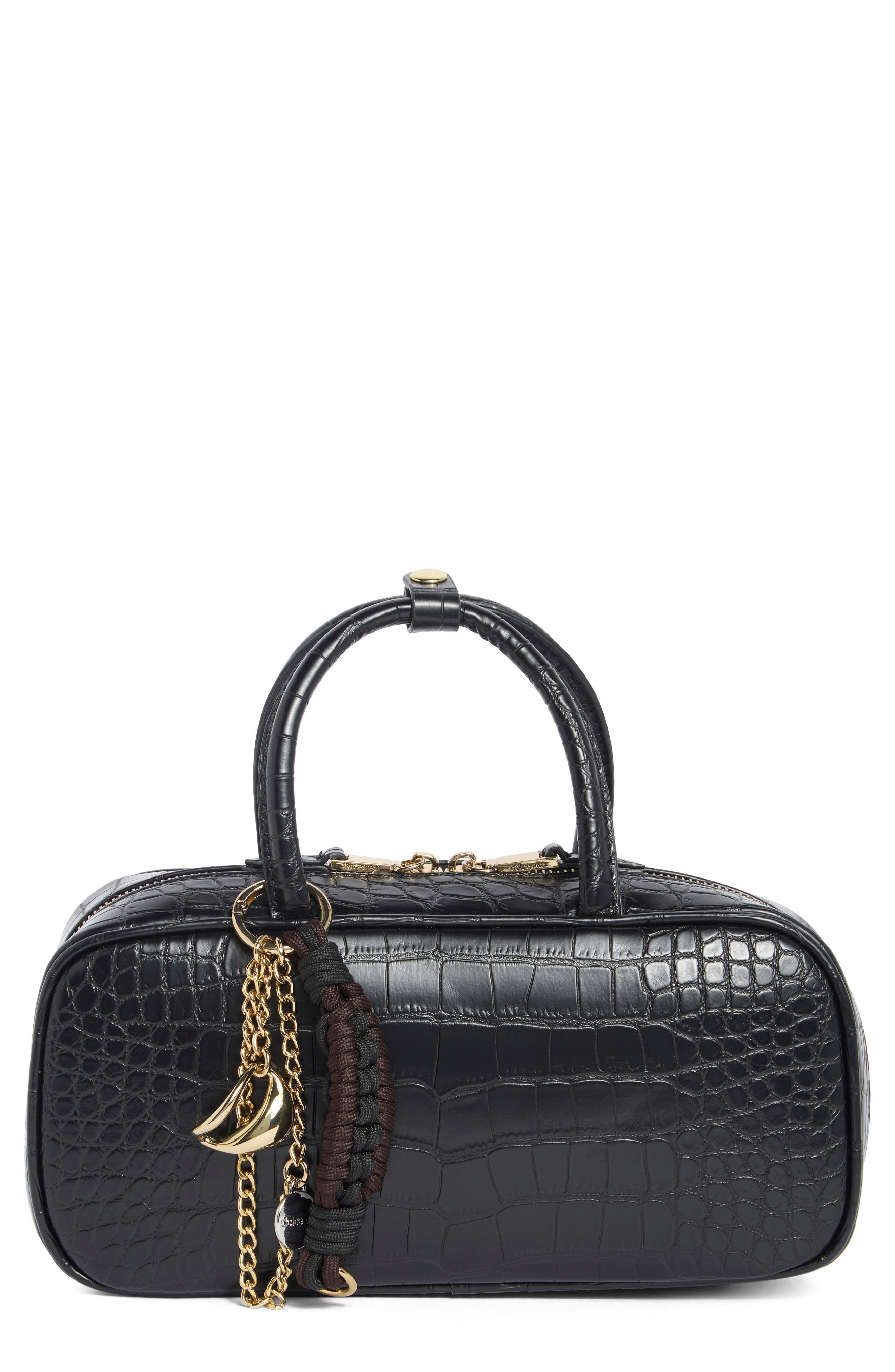 Dolce Vita Flyn Croc Embossed East/West Handbag