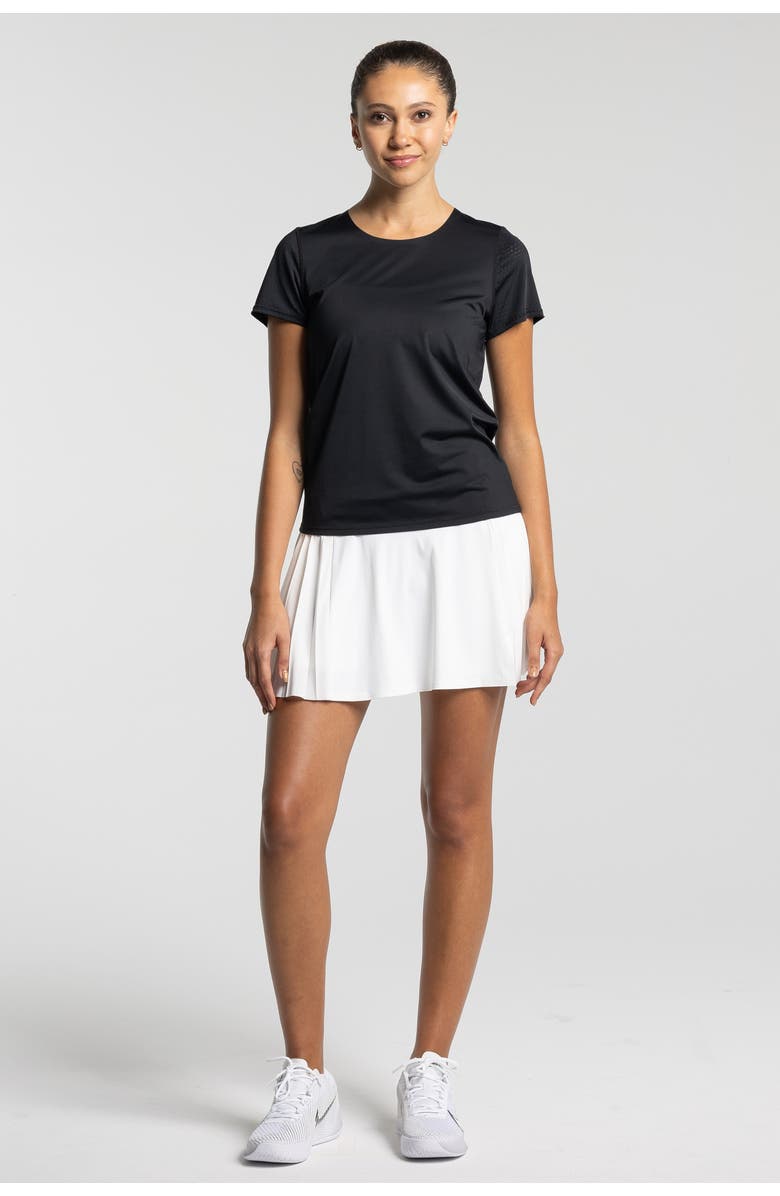 AVI Rally Pickleball Short Sleeve, Main, color, Black Beauty