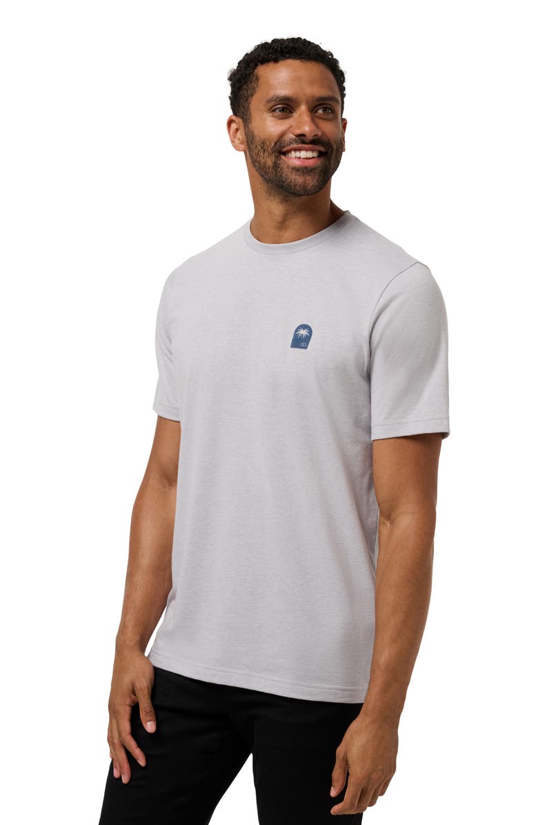 TravisMathew Top Places Logo T-Shirt, Alternate, color, Heather Light Grey