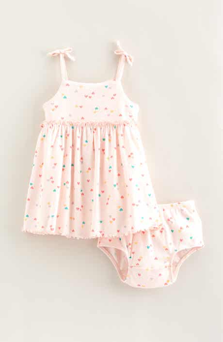 Tucker + Tate Ruffle Cotton Blend Sundress with Bloomers