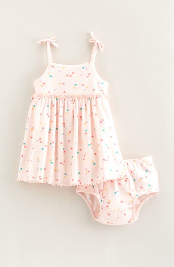 Tucker + Tate Ruffle Cotton Blend Sundress With Bloomers In Multi