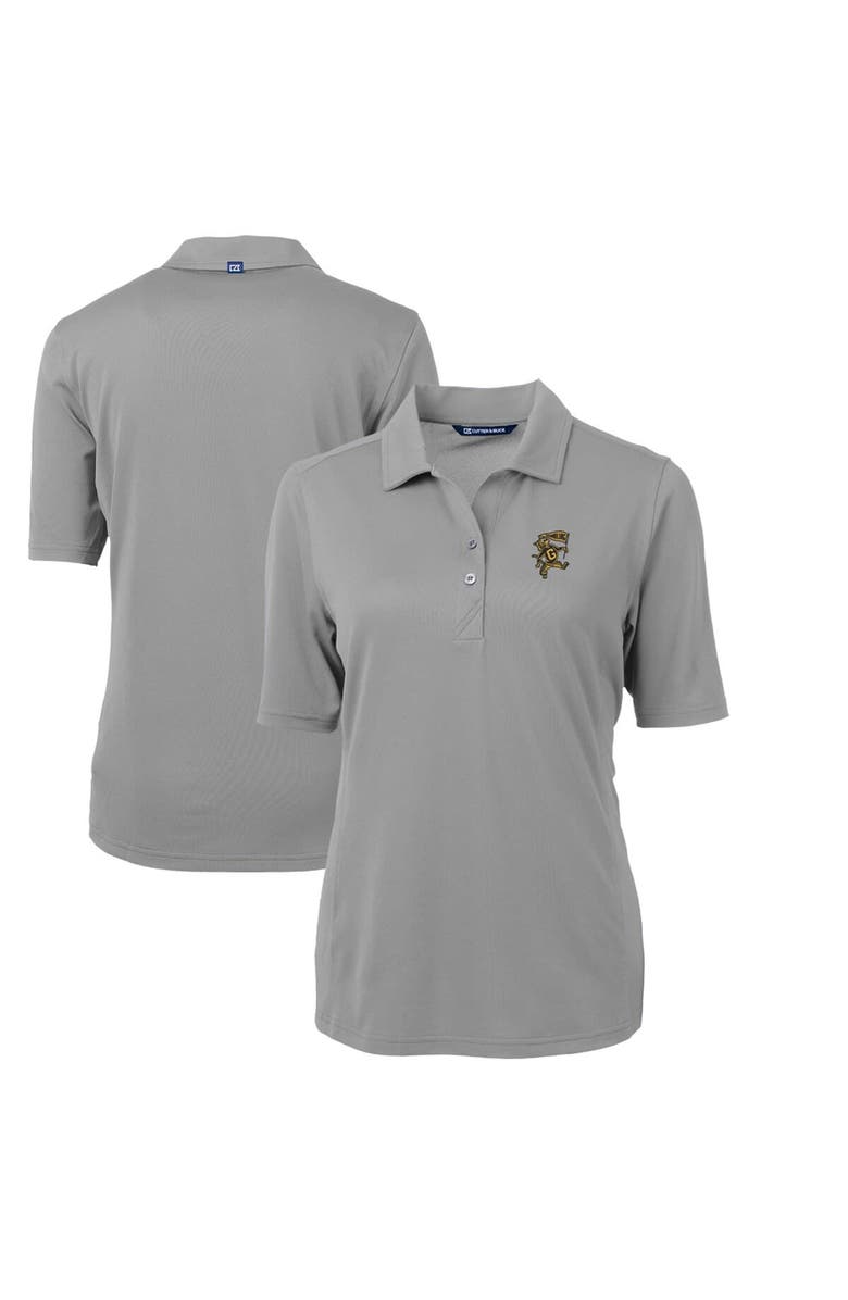 Cutter & Buck Women's Cutter & Buck Gray Grambling Tigers Team Virtue Eco Pique Recycled Polo, Alternate, color, 