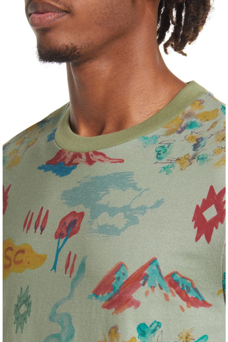 Men's Print Organic Cotton T-Shirt, Alternate, color, GREEN