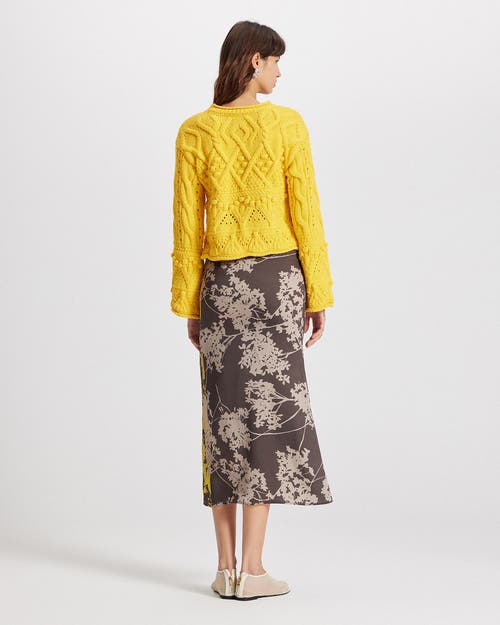 Theo The Label Hydra Printed Maxi Skirt In Brown