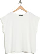 T Tahari Cap Sleeve Scuba Knit T-Shirt