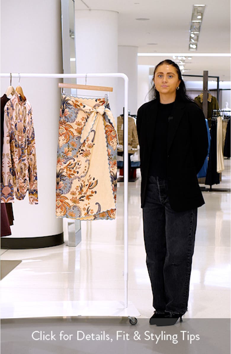 Boho Beauty Wrap Linen Maxi Skirt, sales video thumbnail