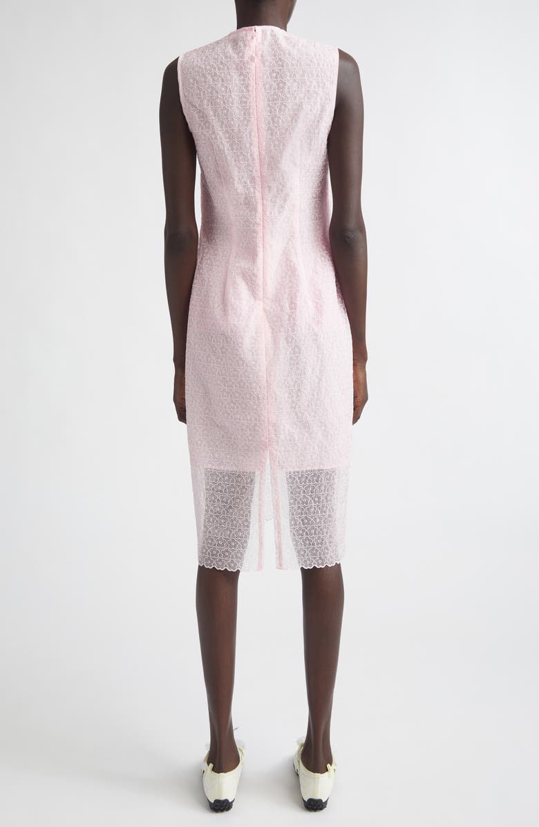 Cecilie Bahnsen Devin Windflower Embroidered Organza Sheath Dress, Alternate, color, Blush Pink