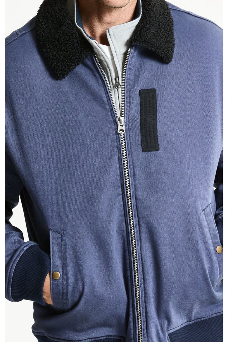 Soft Lined Bull Denim Bomber Jacket, Alternate, color, INDIGO