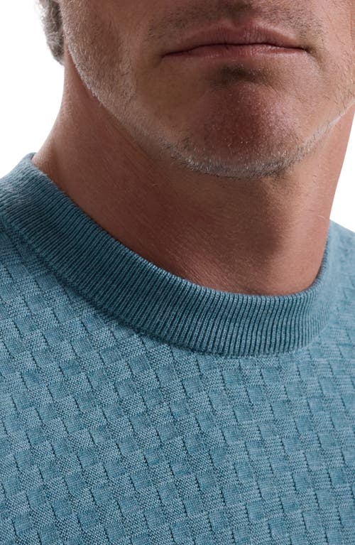 Bugatchi Basketweave Stitch Merino Wool Sweater In Green